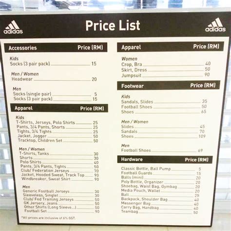 Adidas price list Philippines